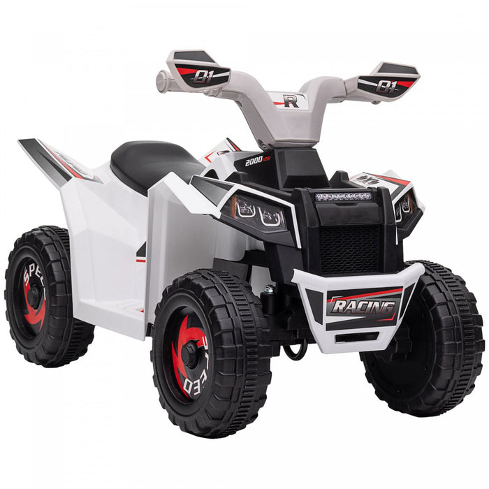 Aosom 6v Kids Atv Quad, Battery Powered Ride-On Electric Vehicle For Kids With Wear-resistant Wheels