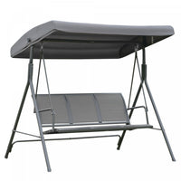 Outsunny 3-seater Porch Swing Chair, Covered Garden Hammock, A-frame Outdoor Swing, Porch Glider Sli