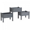 Outsunny 3-tier Raised Garden Bed, Elevated Planter Boxes, Freestanding Wooden Plant Stand For Veget