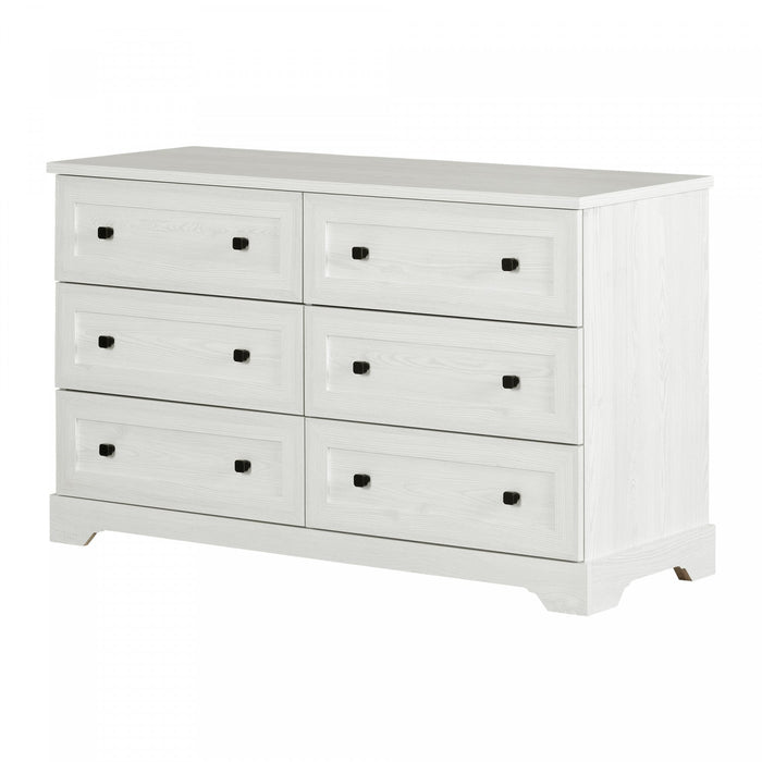 Hazen 6-Drawer Dresser - White Pine
