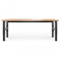 Gladiator 8' Adjustable Height Hardwood Workbench - Hammered Granite
