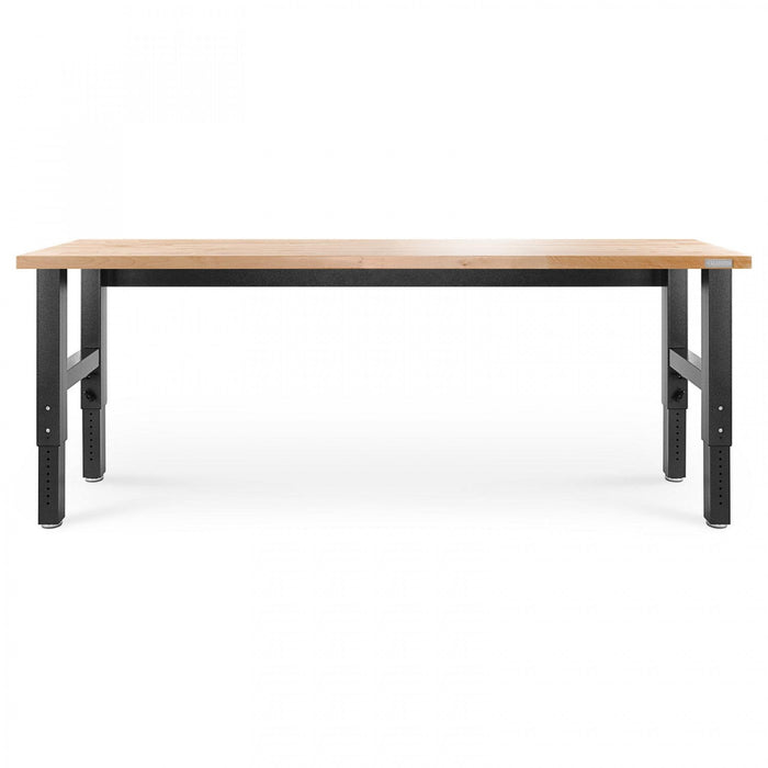 Gladiator 8' Adjustable Height Hardwood Workbench - Hammered Granite
