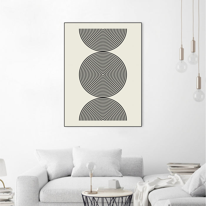 \"Simplicity Ii\" Canvas Framed Black 24x32 Wall Art