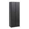 Elite Deep Storage Cabinet with Fixed & Adjustable Shelves - Black