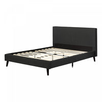 Gravity Queen Complete Upholstered Bed - Matte Charcoal