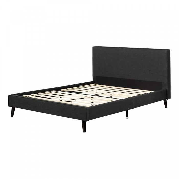 Gravity Queen Complete Upholstered Bed - Matte Charcoal 