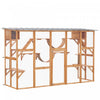 Pawhut Catio, Large Outdoor Cat Enclosure With Cat Condos, Platforms, Ladders, Doors, Weather-resist