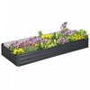 Outsunny 95\" X 36\" X 12\" Galvanized Raised Garden Bed, Metal Elevated Planter Box, Easy Diy And Clea