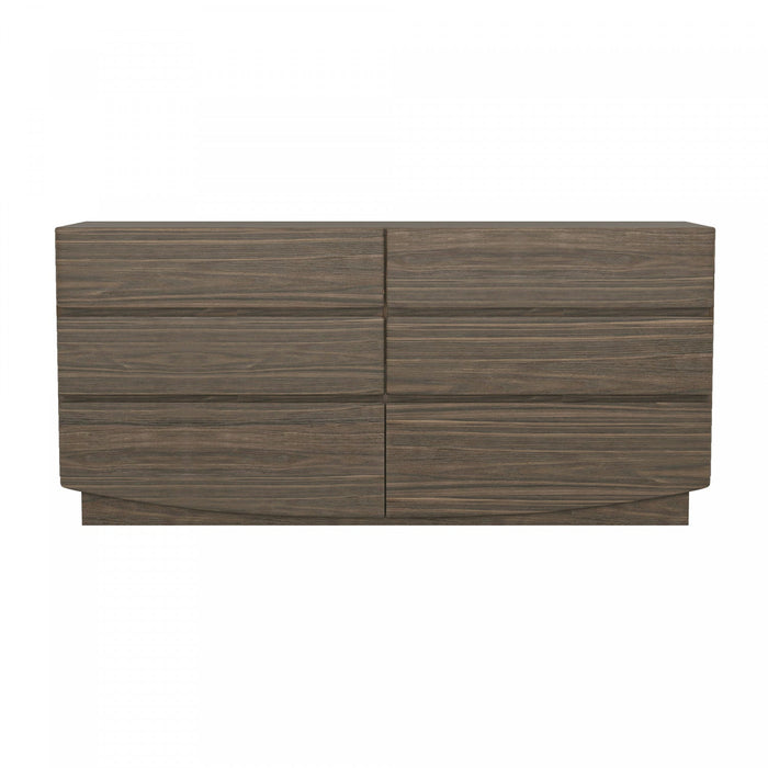 Ardea Contemporary 72\" Dresser in Walnut (6-Drawer) 