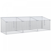 Outsunny Aluminium Cold Frame Garden Portable Greenhouse With Openable Top For Indoor, Outdoor, Flow