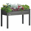 Outsunny 48"x22"x30" Elevated Planter Box, Wooden Patio Raised Garden Bed