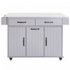 Nathan Kitchen Island With Tilt-out Trash Cabinet And Storage - Grey 