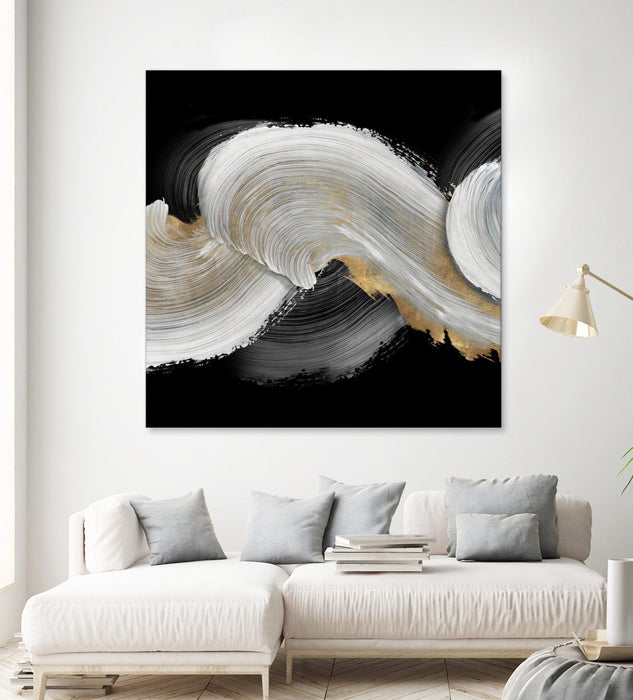 \"White Swirls\" Giant Art 72x72 Wall Art