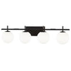 Dainolite Vivaldi 4 Light Vanity Light Matte Black Lamp