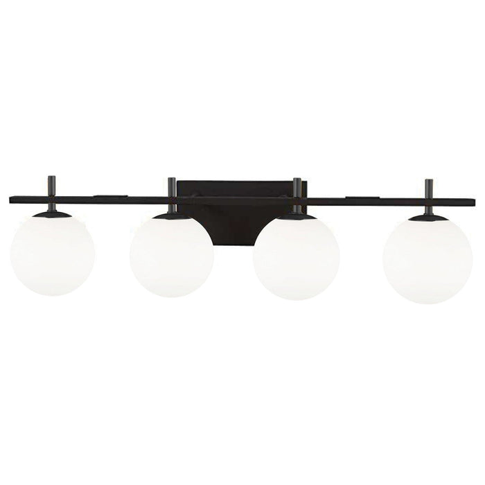 Dainolite Vivaldi 4 Light Vanity Light Matte Black Lamp