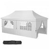 Outsunny 10 X 20ft Pop Up Canopy Tent With 6 Removable Sidewalls, Height Adjustable Large Instant Sh