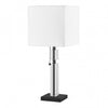 Dainolite Fernanda 1 Light Table Lamp Matte Black White Shade