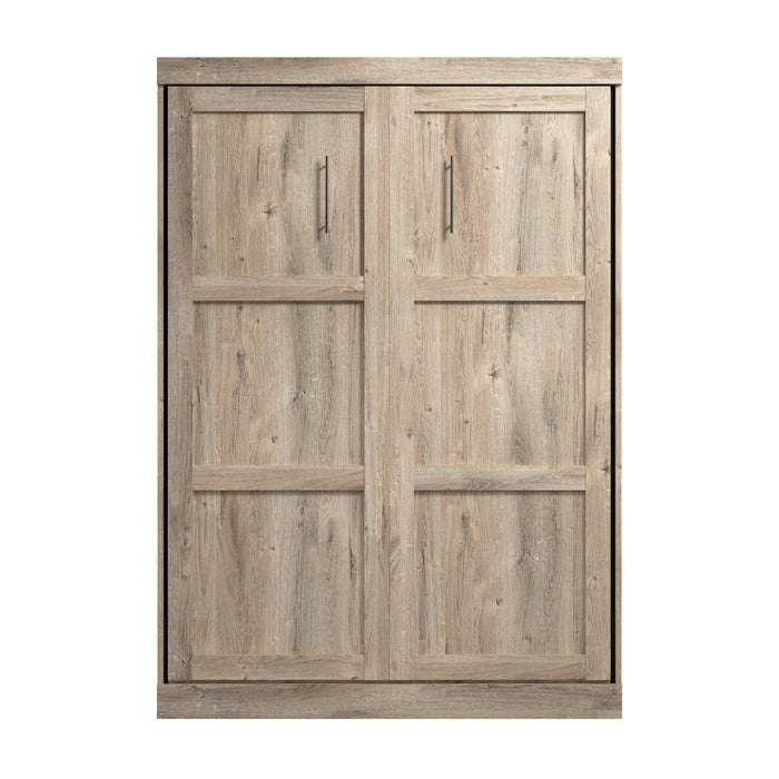 Bestar Pur Full Murphy 59-Inch Wall Bed - Rustic Brown