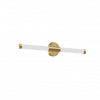 Dainolite Corvette 12w Wall Sconce Aged Brass White Acrylic Diffuser Lamp
