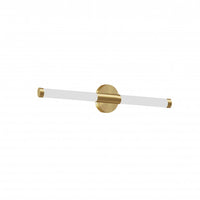 Dainolite Corvette 12w Wall Sconce Aged Brass White Acrylic Diffuser Lamp