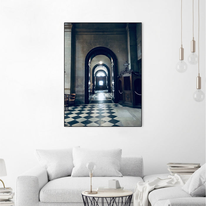 \"Confessional\" Canvas Framed Black 30x40 Wall Art