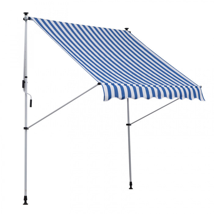 Outsunny 6.6'x5' Manual Retractable Patio Awning Window Door Sun Shade Deck Canopy Shelter Water Res