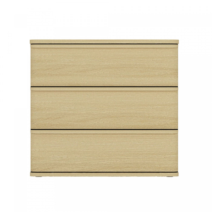 Molly Modern 26\" Nightstand in Natural Oak (3-Drawer) 
