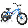Costway 18" Led Lighted Kids Bike With Adjustable Seat Coaster Brake Training Wheels Blue