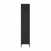 Naomi Modern 15\" Metal Storage Cabinet in Black Armoire 