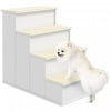 Pawhut Pet Stairs Dog Steps For High Bed, 4 Levels Dog Stairs For Car, Wooden Cat Ladder With Non-sl