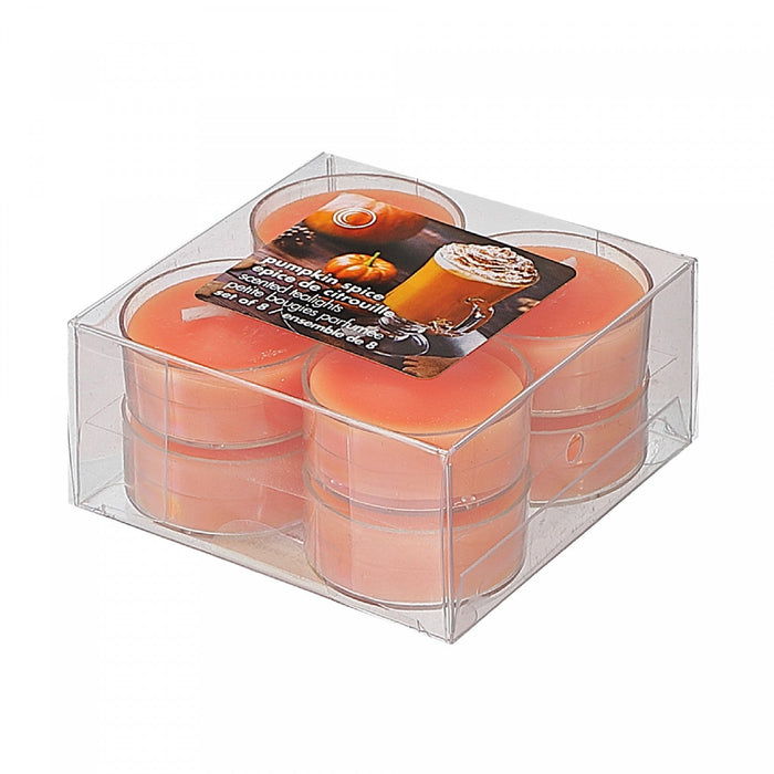 8 Pk Scented Tealights Pumpkin Spice - Set of 2 Candle