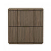 Clive Mid-Century Modern 22\" Nightstand in Walnut and Gold (2-Drawer) 