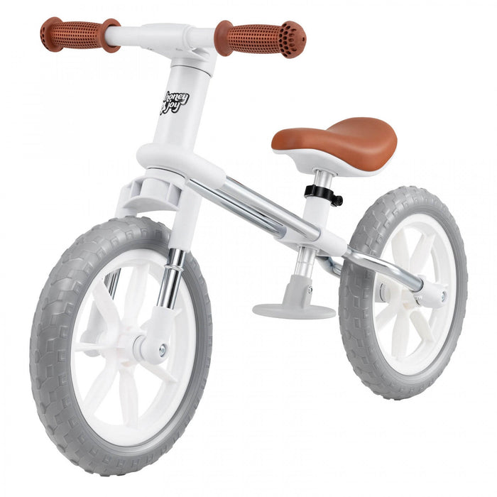 Honeyjoy 12" Balance Bike 2 Wheels Children's Bicycle With Adjustable Seat White
