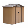 Outsunny 7' X 4' X 6' Garden Storage Shed Outdoor Patio Yard Metal Tool Storage House W/ Steel Floor