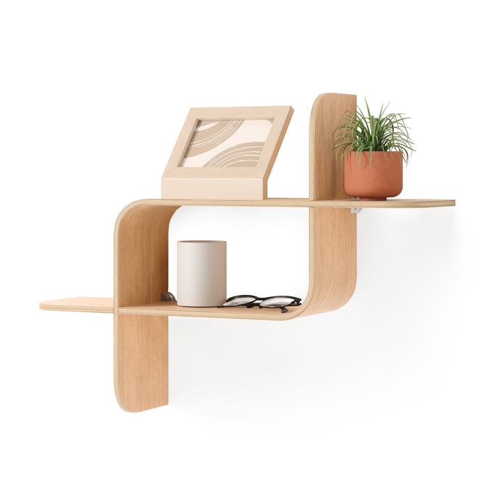 Umbra Modern Wood Montage Wall Shelf - Natural