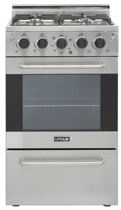 Prestige by Unique 20-Inch Convection Gas Range - UGP-20V PC1 S/S  