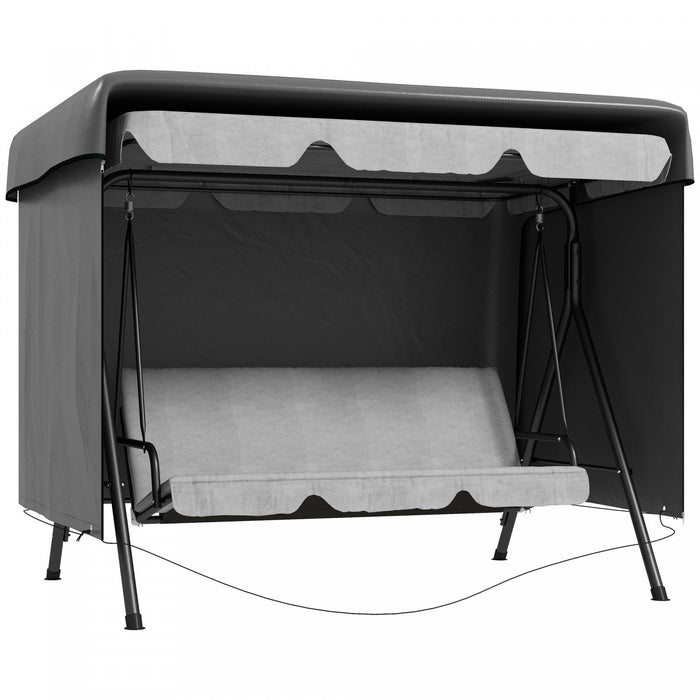 Outsunny 3-seater Patio Swing Cover, 85" X 61" X 59", Dark Grey
