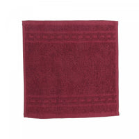Basketweave Wash Cloth 12 x 12 Burgundy - Set of 6 Towels