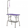 Pawhut 37\" Foldable Pet Grooming Table Dog Drying Table With Adjustable Arm Non-slip Rubber Tabletop