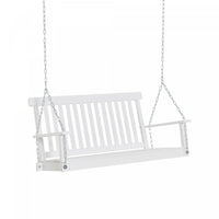 Outsunny 2-seater Porch Swing Outdoor Patio Swing Chair With Slatted Design