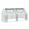 Outsunny 6' X 3' X 3' Mini Greenhouse With 2 Pe/plastic Covers, White