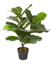 Artificial 27\" Fiddle Leaf In Black Pot 