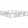 Pawhut Heavy Duty Dog Playpen, 16 Panels Pet Playpen Dog Fence, Portable Puppy Exercise Pen, With 2 