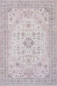 Aqua Pink Washable Non-slip Low Pile Area Rug 8'x10' 