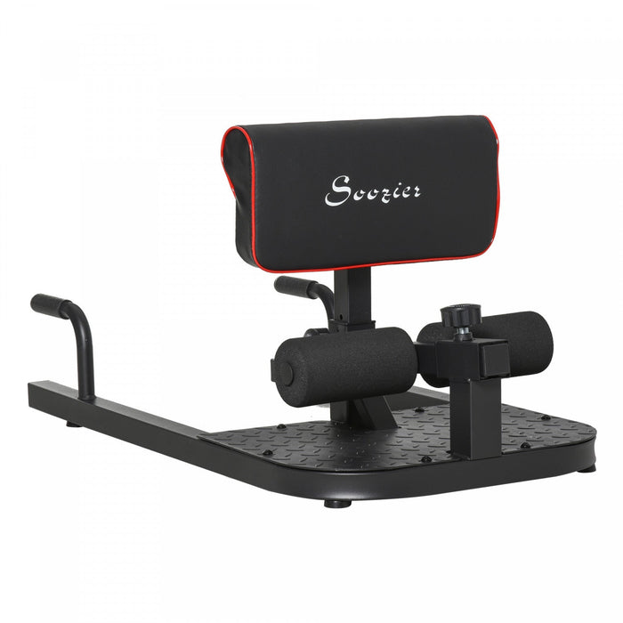 Soozier Adjustable Squat Machine With Push Up Bars, Multifunction Deep Sissy Squat Machine Leg Exerc