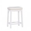 Claridge Fabric Backless Counter-Height Stool - White