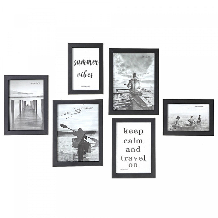 6 Pc Gallery Frame Set Black Frames