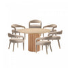 Aspen and Hathaway Modern Industry Chic 7-Piece Dining Set in Silver Lining and Natural 