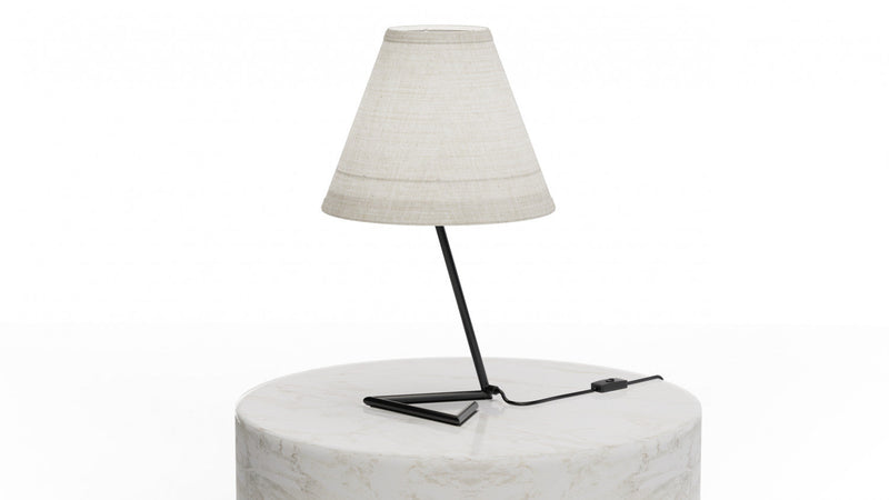 23\" Black Angular Base Table with Conical Shade 