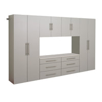 Hangups 120-inch 6-piece Garage Storage Cabinet Set I - Light Gray 